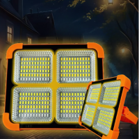 Переносний акумуляторний прожектор-ліхтар із сонячною панеллю Solar D9 20000 mAh — автономне освітлення та заряджання завжди під рукою!